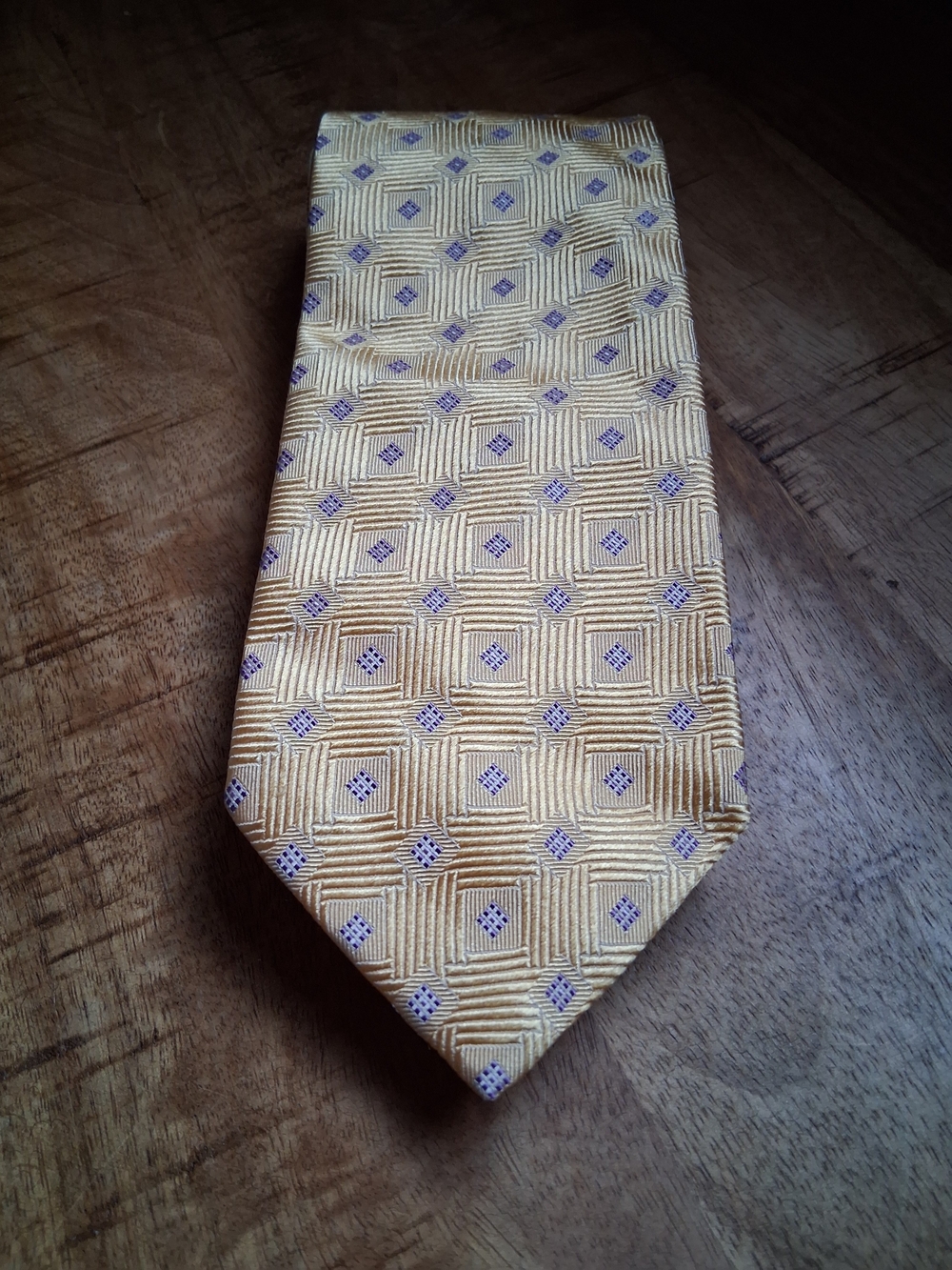 Vintage Dormeuil Paris Silk Tie Geometric Matrix Pattern Flawless